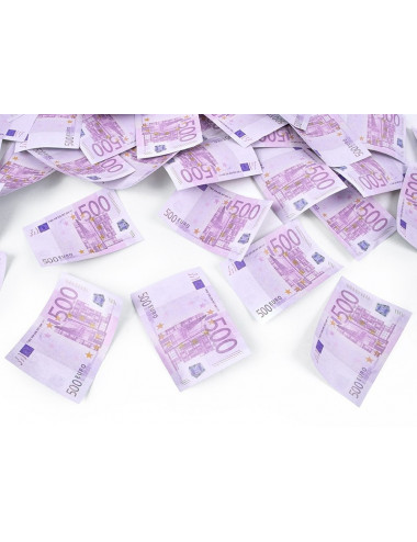 Wystrzałowe konfetti tuba z banknotami 500 euro