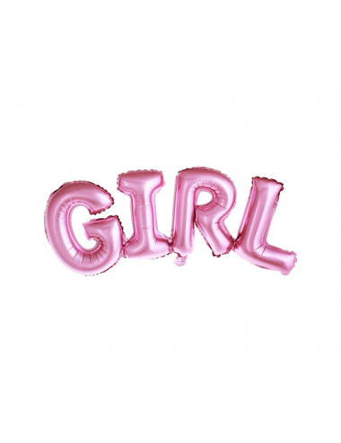 Zestaw balonów literek napis GIRL