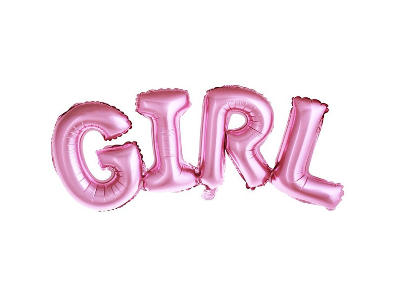 Zestaw balonów literek napis GIRL