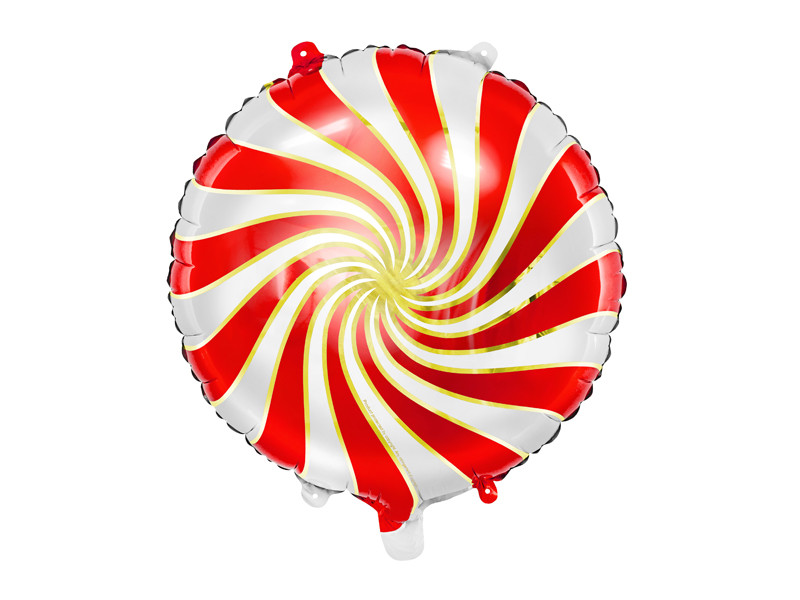 Balon foliowy cukierek czerwono złoty 35cm 14
