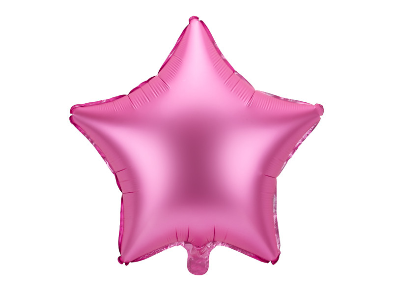 Balon foliowy gwiazda różowa satynowa 48cm