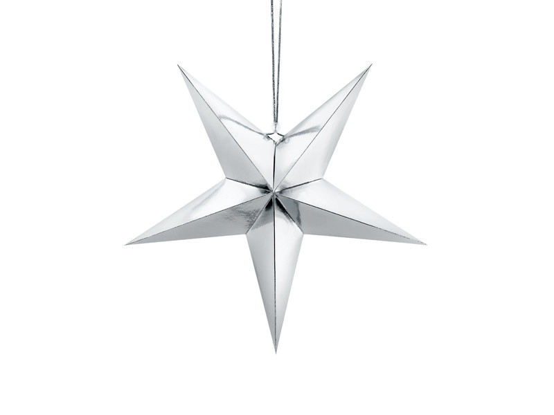 Gwiazda papierowa 45cm srebrna