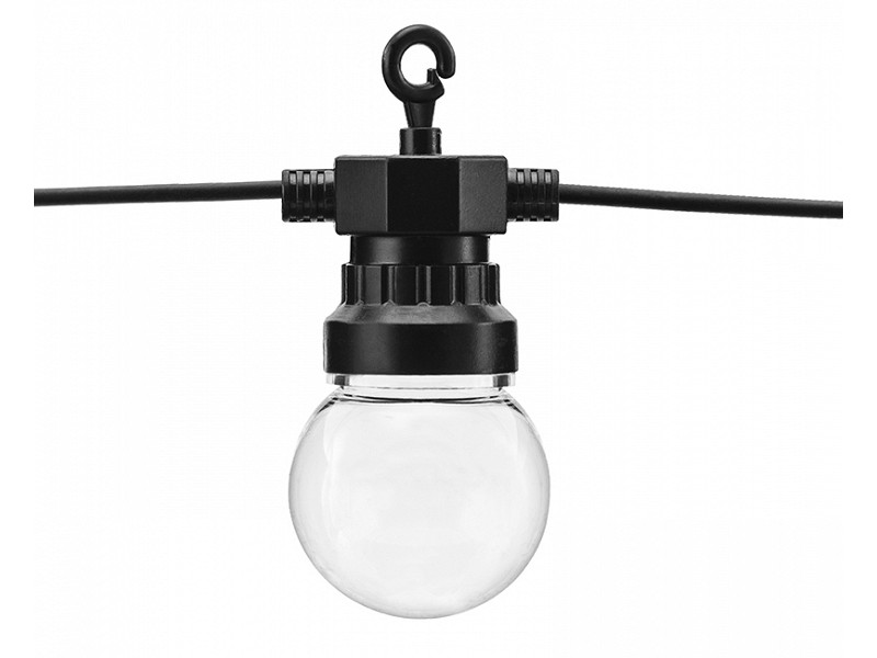 Lampki dekoracyjne LED żarówki czarny kabel