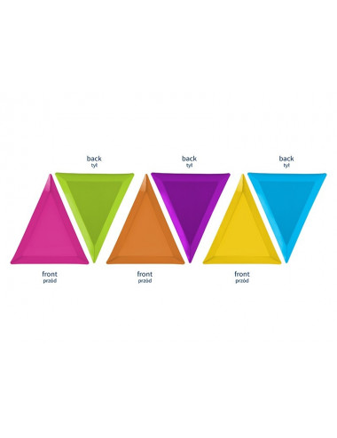 Kolorowe talerzyki trójkątne
